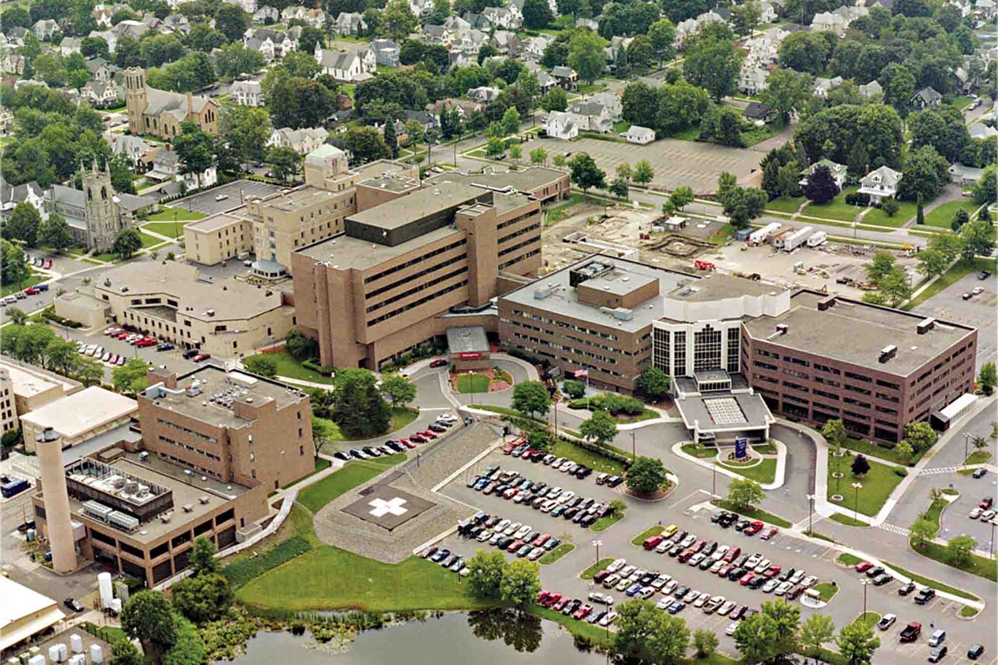 Guthrie Hospital campus Sayre, Pennsylvania aerial shot