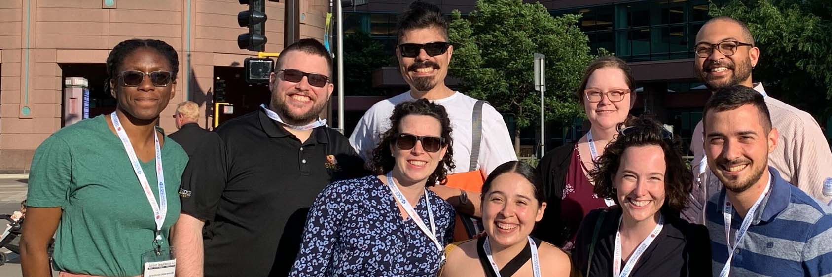 Allison Godwin stands with STRIDE research group members