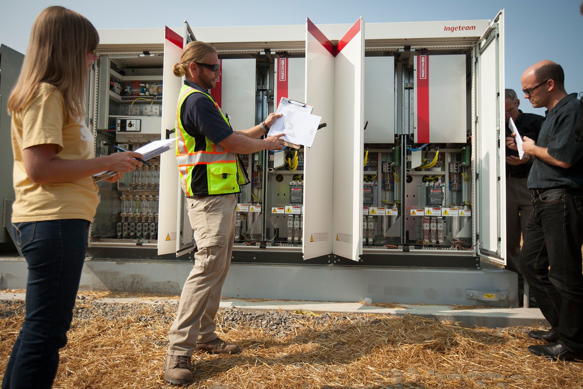 Solar Farm tour with professor Tobias Hanrath.