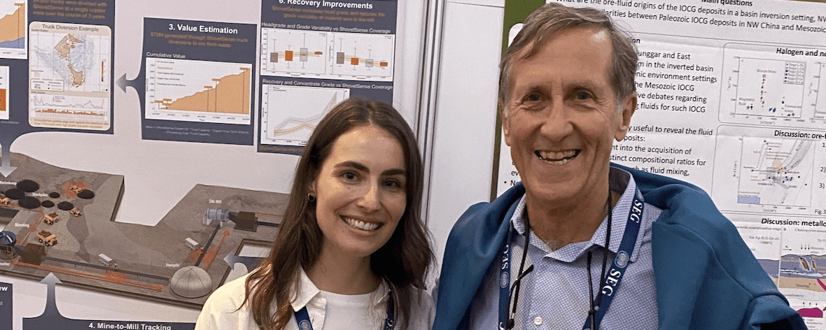 EAS alum Hannah Lang '10 and former EAS faculty member John Thompson