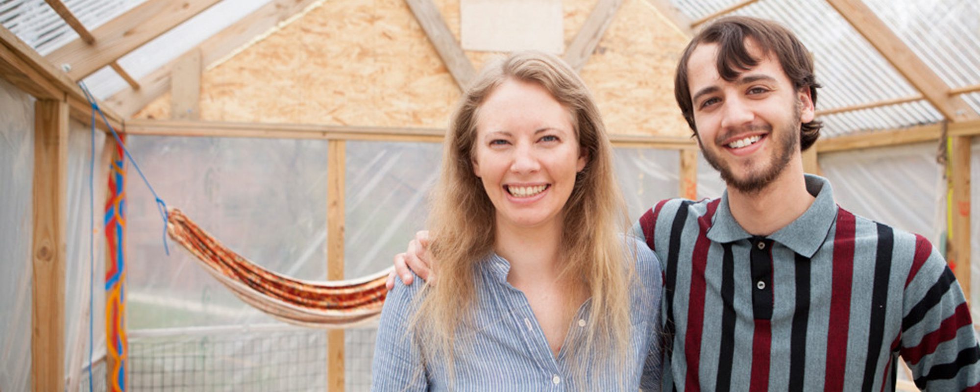 Student committee chairs at Ecology House smile for a photo