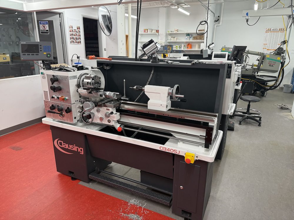 A machine manufactured by Clausing in the Autodesk Design and Make Space in Upson Hall