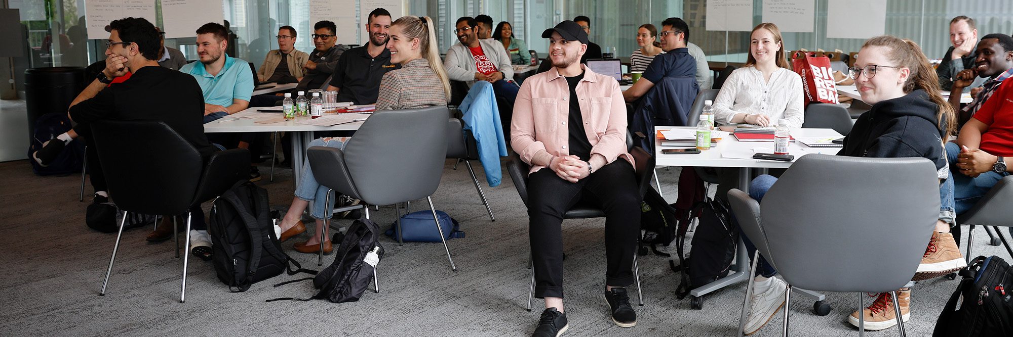 Engineering Management students during an in person summer session