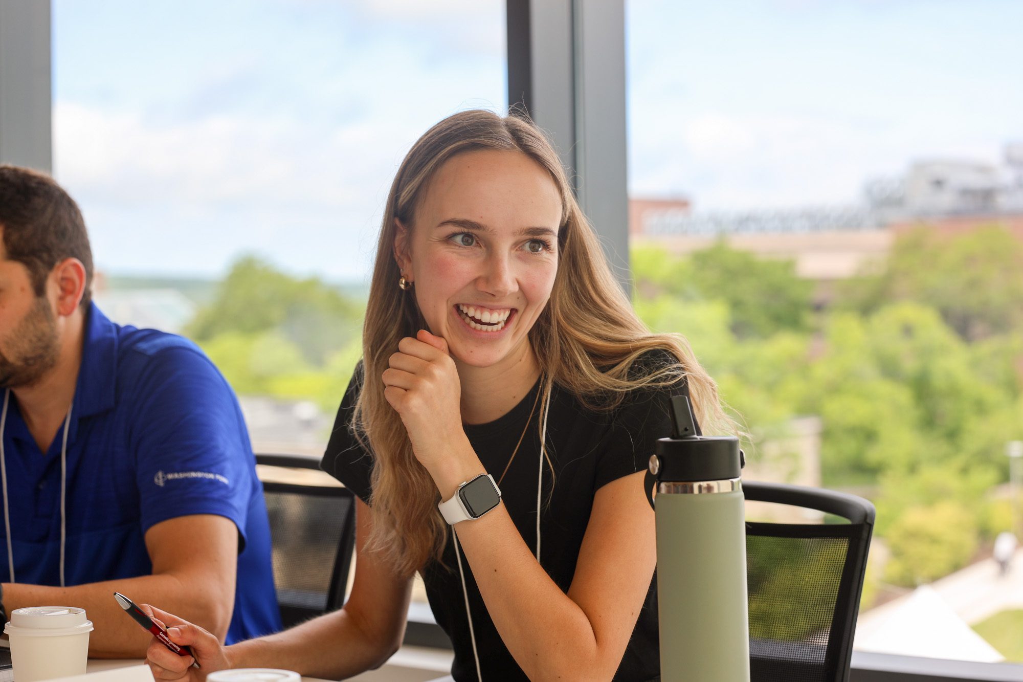 Engineering management students participate in a class activity