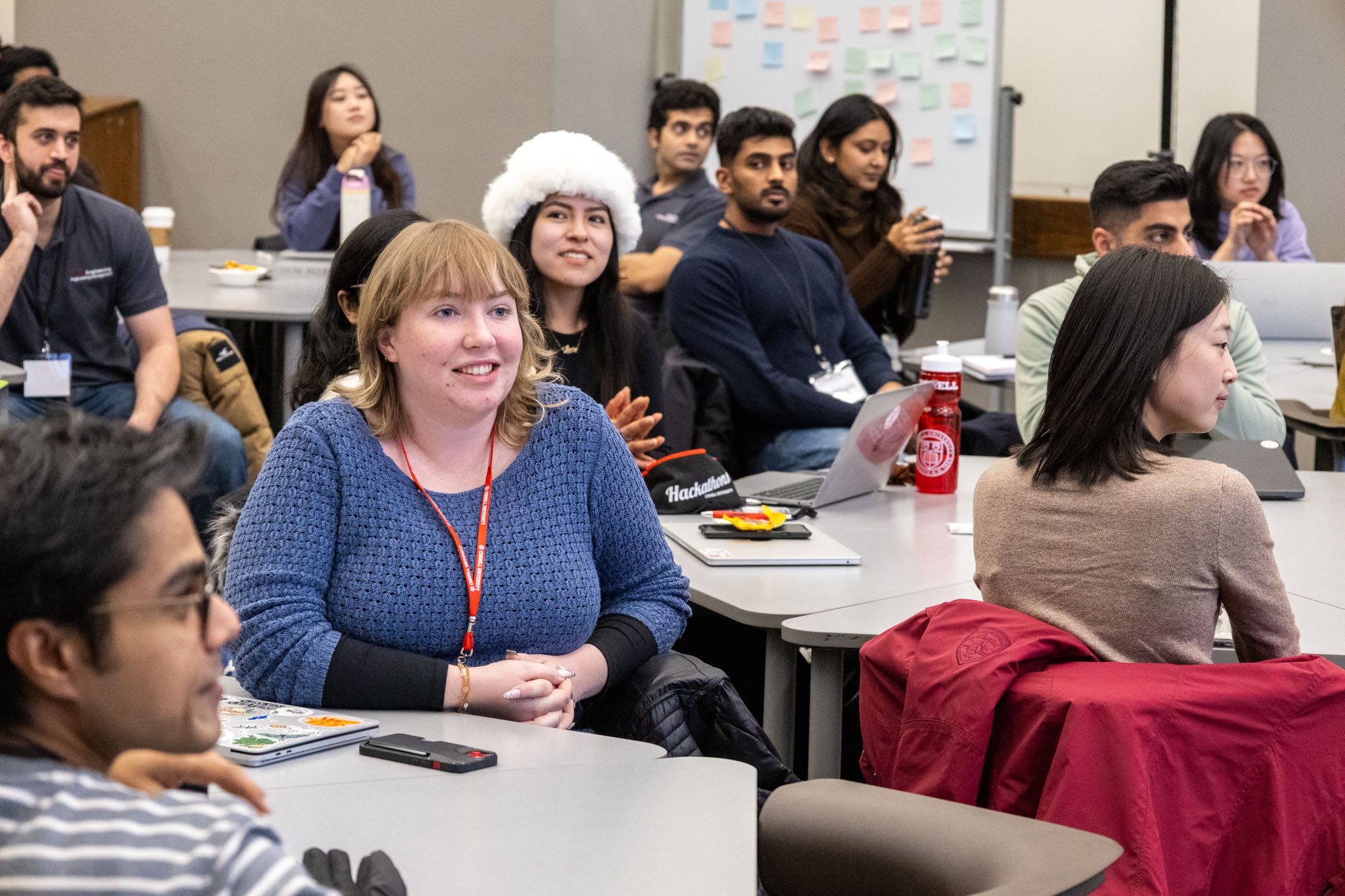 Engineering management students attend a spring semester welcome event