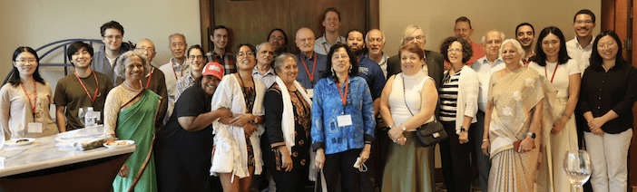Group photo of attendees at the september 2024 centennial celebration of Uma Prabhu.