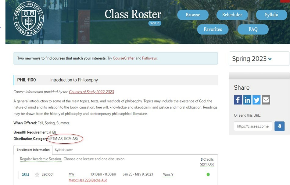 Screenshot of Class Roster webpage. Described at link titled Class Roster image long description.