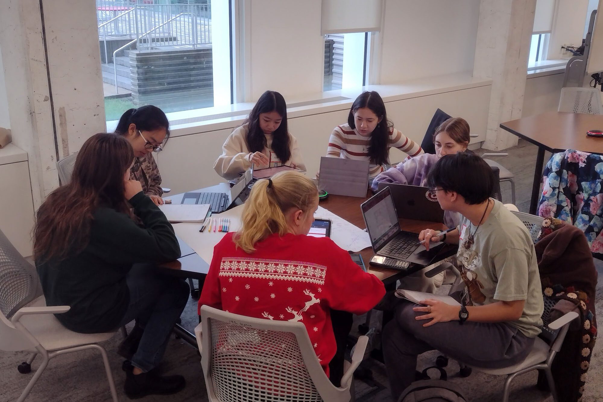 Students tutors lead a study session