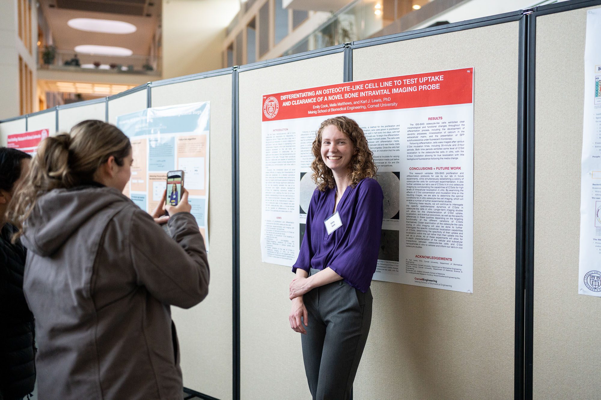 Emily Cook at the undergraduate research poster session