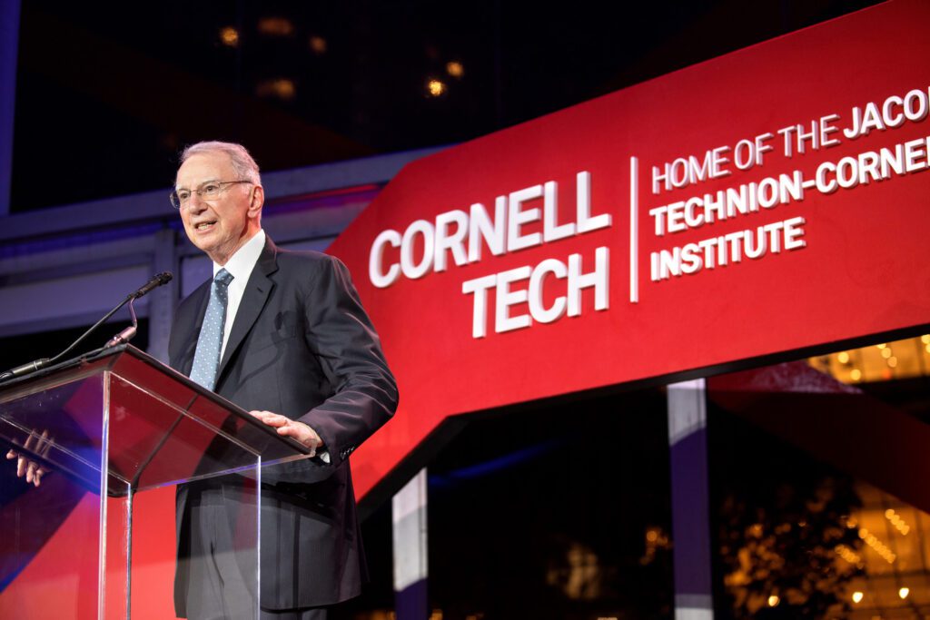 Irwin Jacobs speaks at Cornell Tech