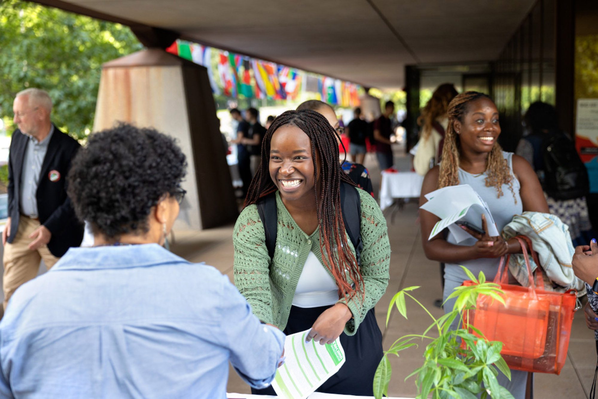 Mike Kotlikiff and Wendy Wolford tour International Fair. The event showcases Cornell's global opportunities for undergraduate and graduate students. Explore the fair and find out about international majors and minors, language study, study abroad, funding opportunities, global internships, Cornell Global Hubs, and more.