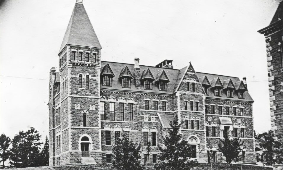 Department of Electrical Engineering building on Cornell campus circa 1885
