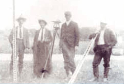 Nora Stanton Blatch Barney, first female engineering graduate at Cornell with a group of people circa 1905