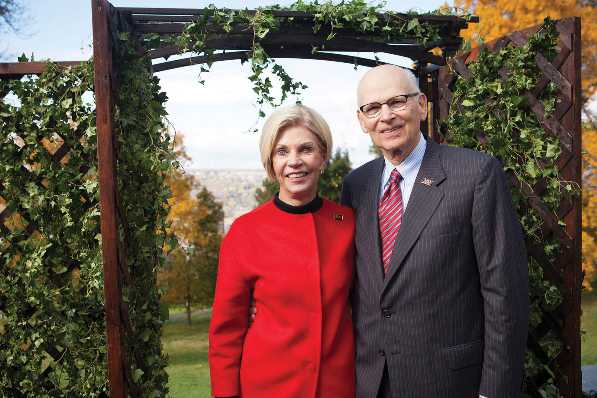 2014 Trustee Council Annual Meeting (TCAM) Weekend: Trustees Nancy and Peter Meinig at the Sesquicentennial Grove Dedication.