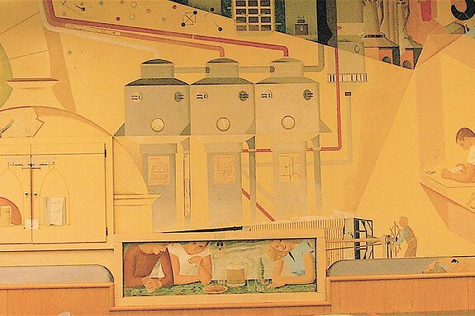 Historic mural inside Olin Hall