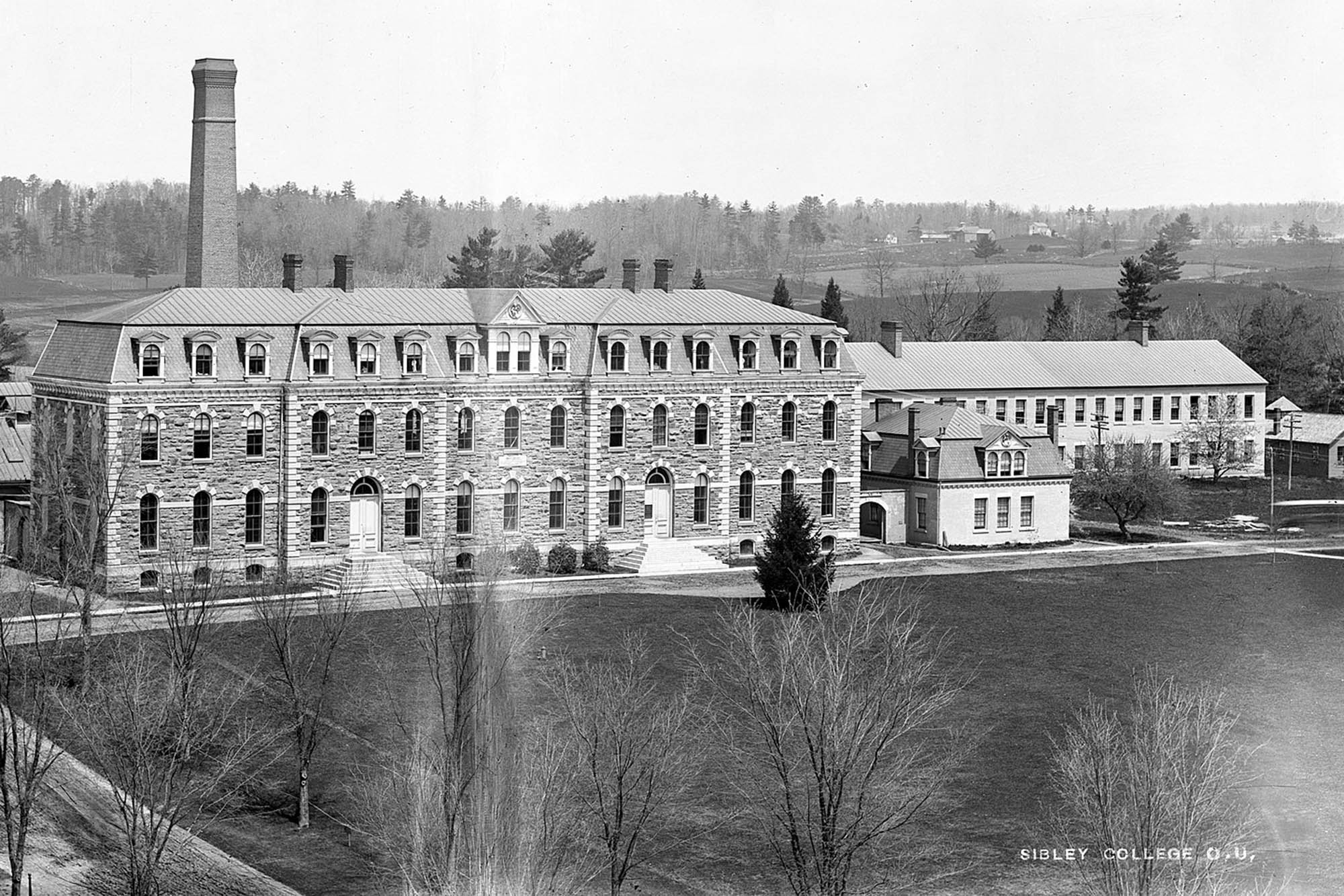Historic image of Sibley College circa 1883