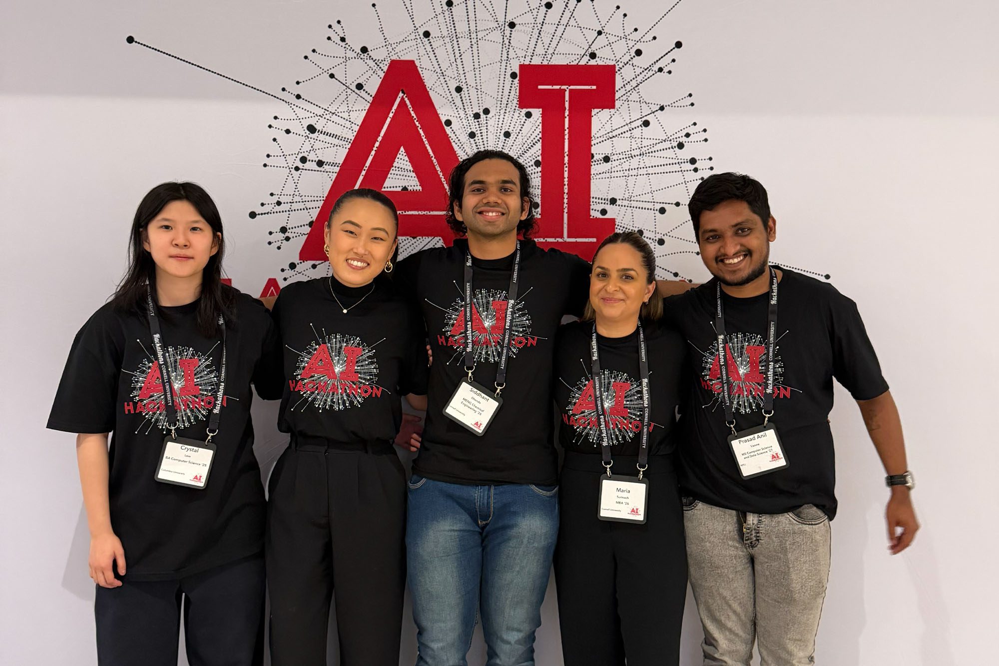 Siddhant Dhende M.Eng. student with AI Hackathon team.