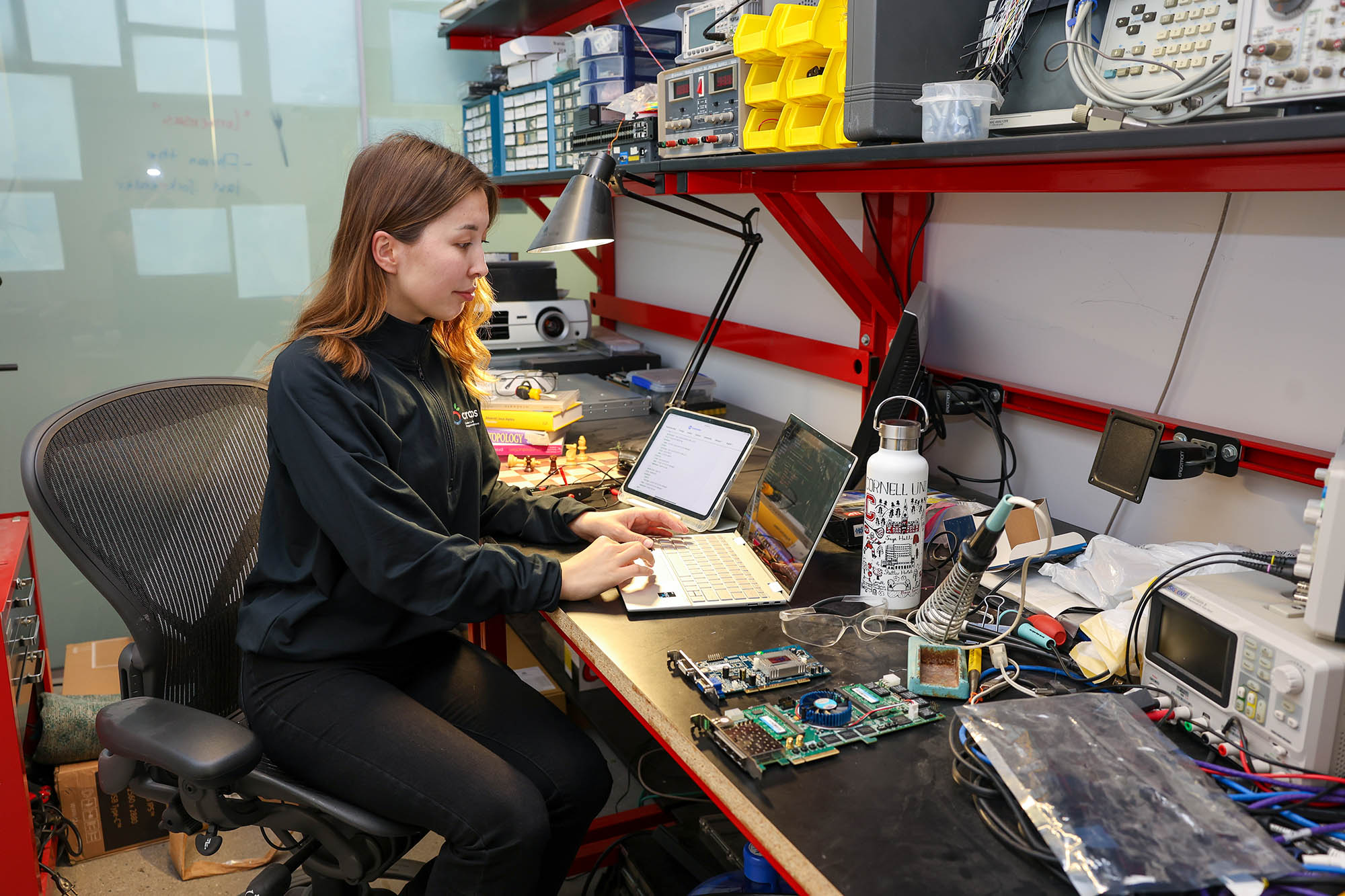 Office of Inclusive Excellence Scholar working in a lab