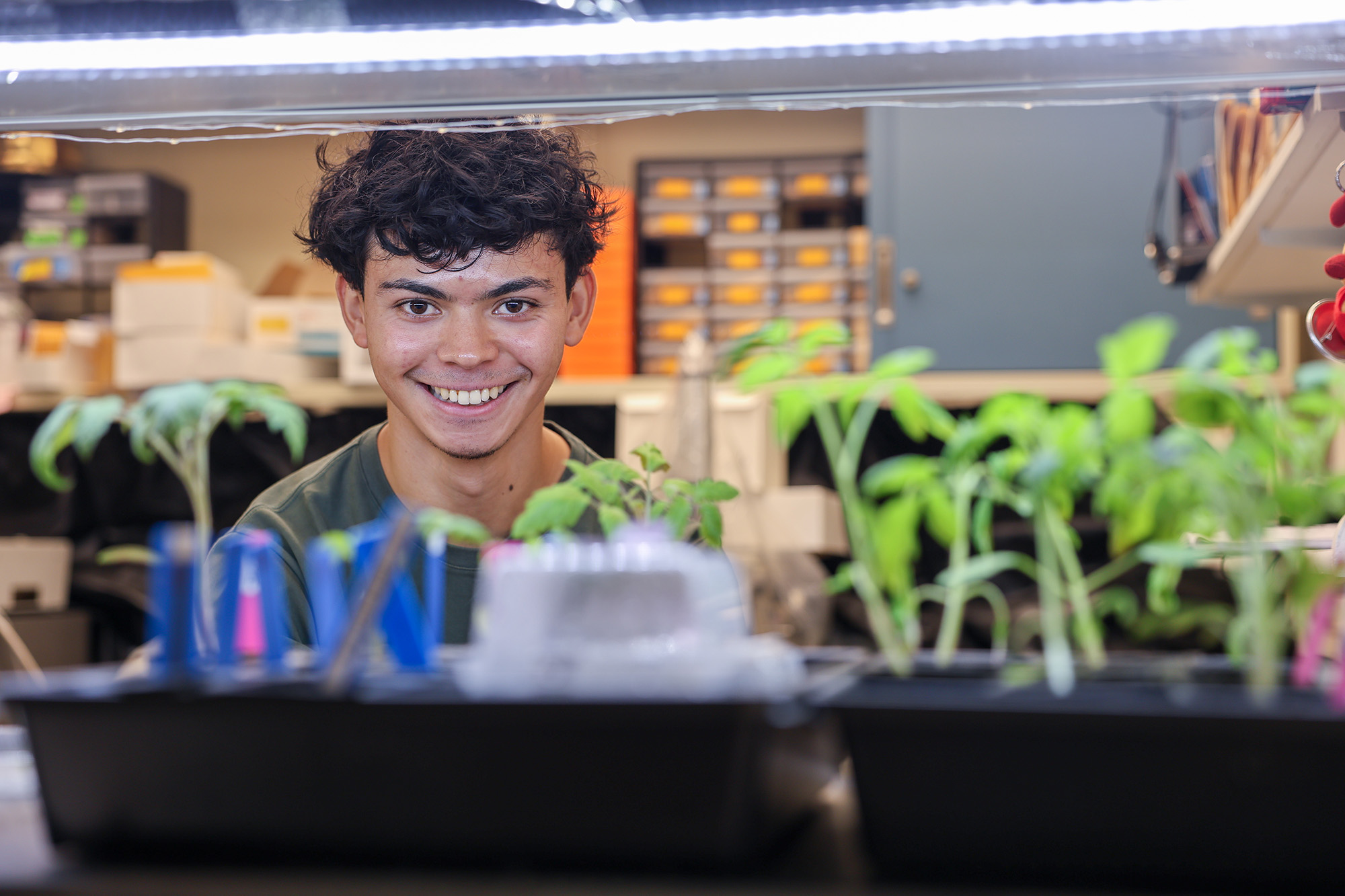 Office of Inclusive Excellence Scholar working in a lab