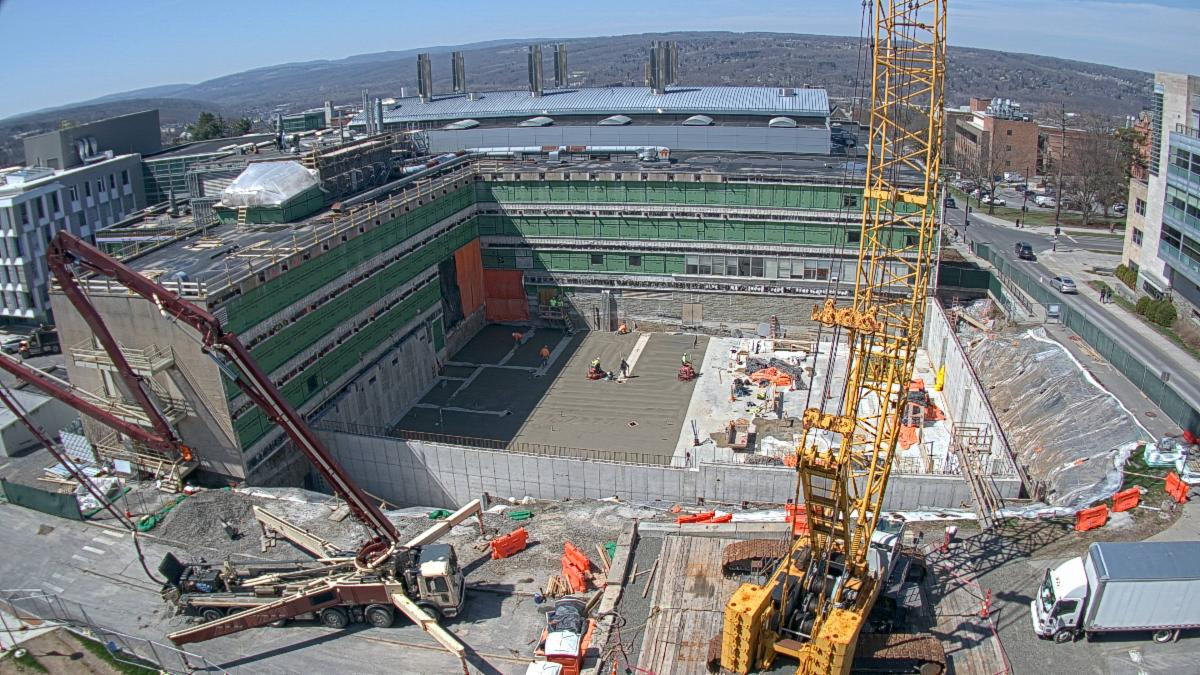 building construction site aerial view