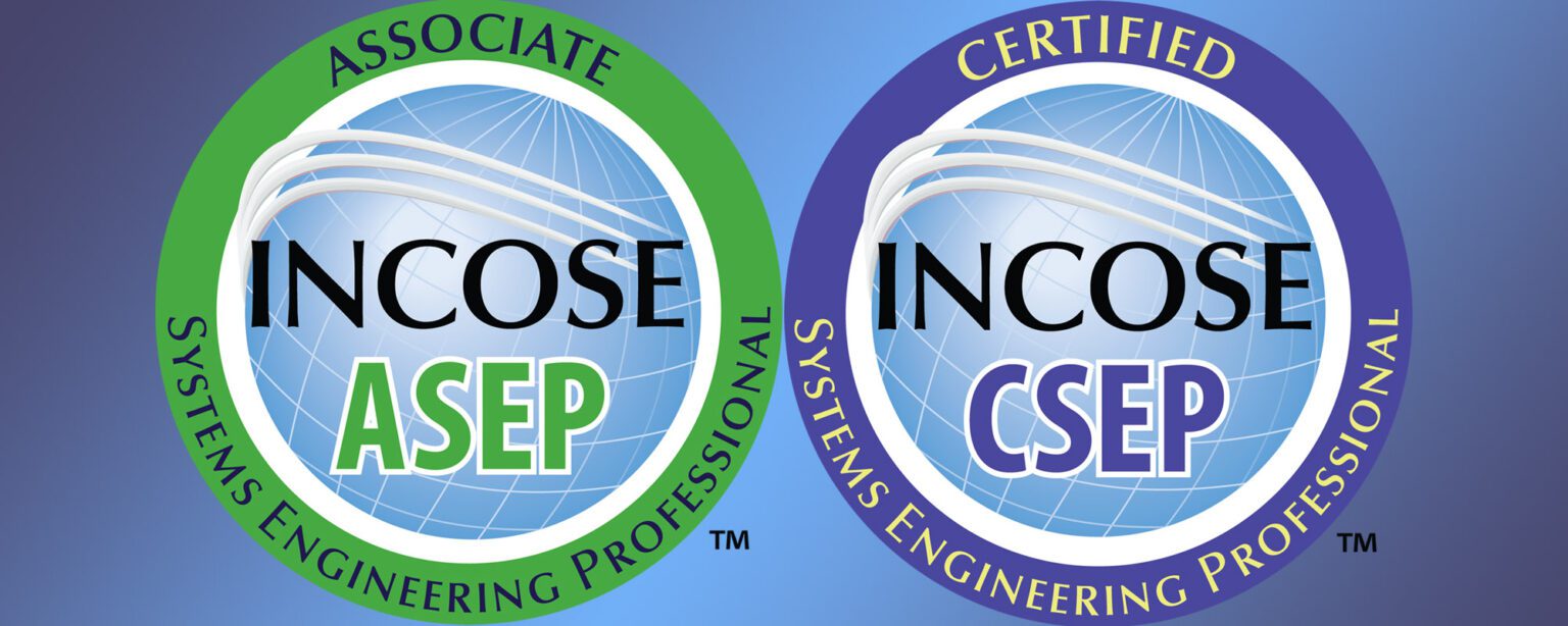Logos for the Incose Asep and CSEP certificates