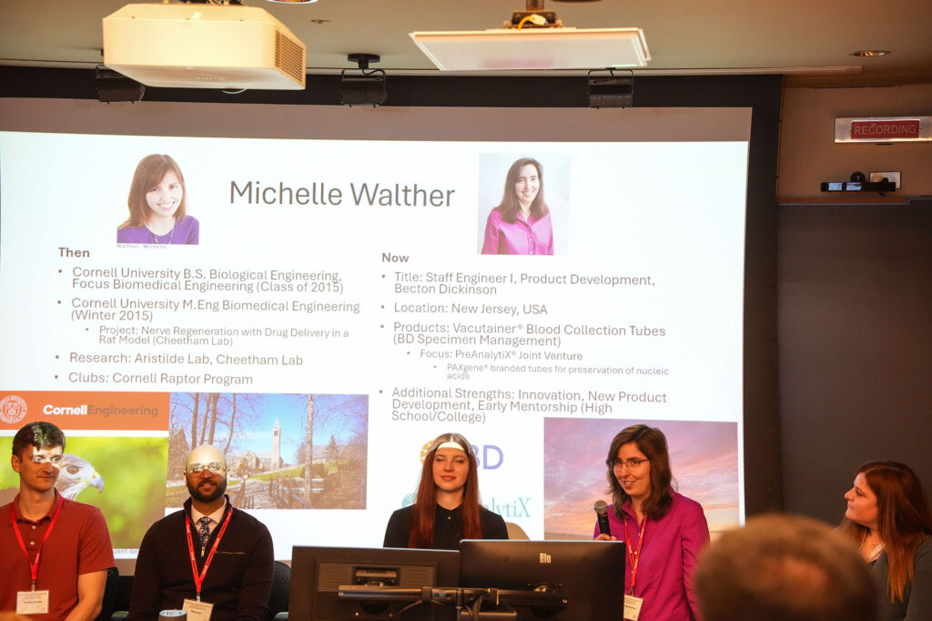 M.Eng. alumni participates on a career panel at M.Eng. Industry Day at Cornell on May 15, 2026.