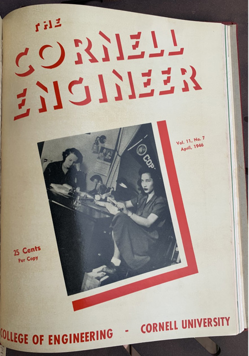 Cover of The Cornell Engineering Magazine, circa 1949.